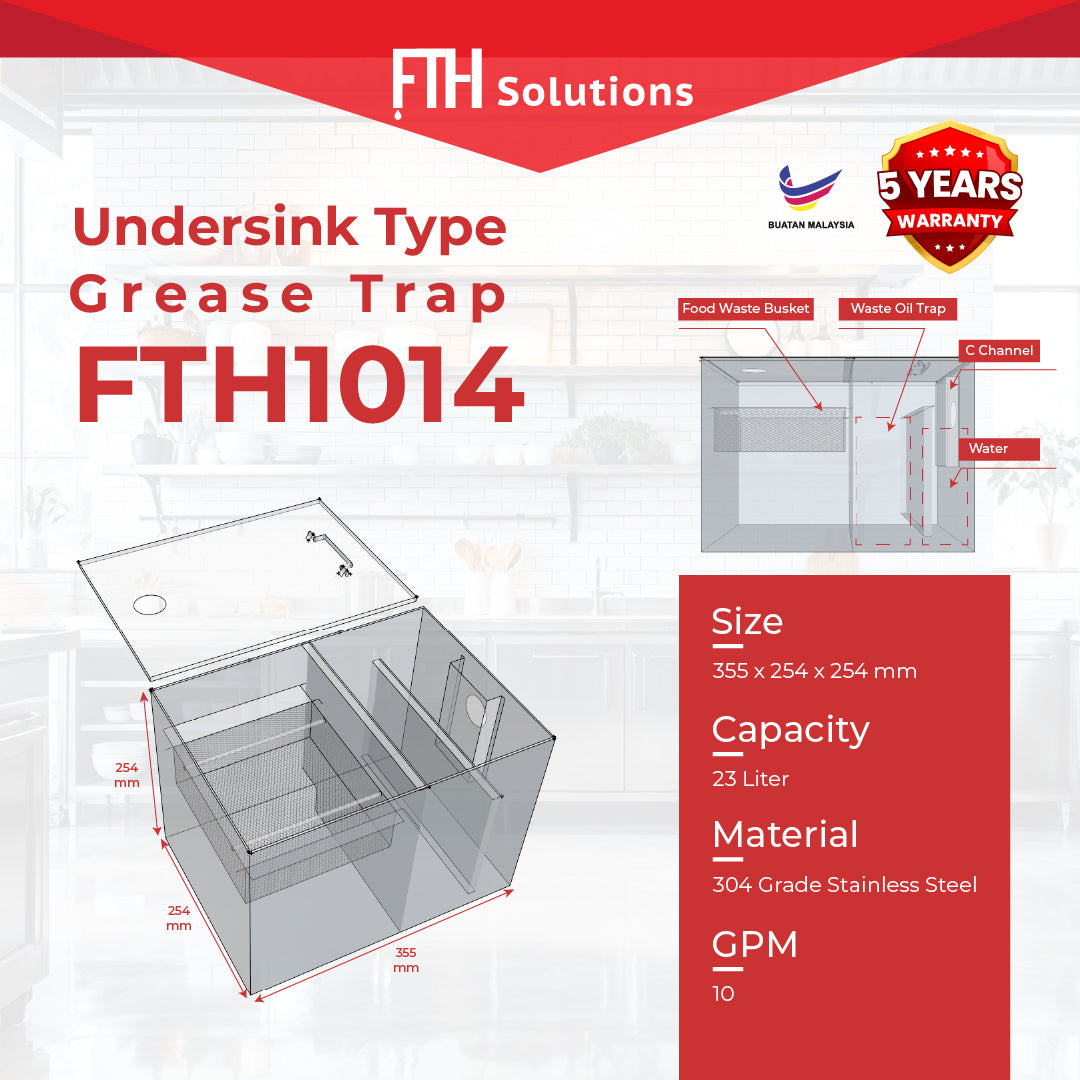 10 GPM (23L) Kitchen Grease Trap