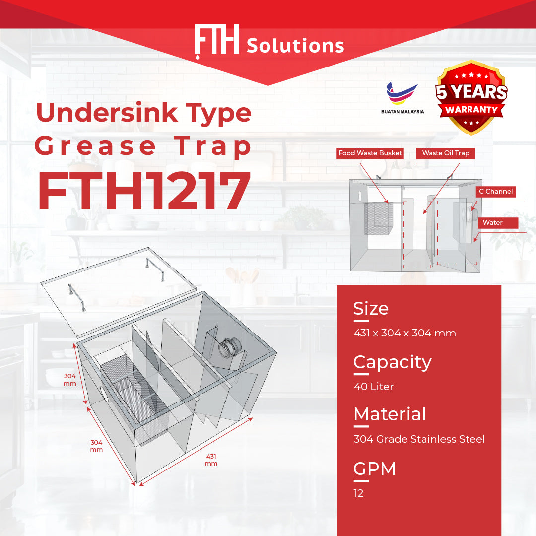 12 GPM (40L) Kitchen Grease Trap