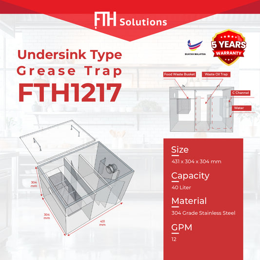 12 GPM (40L) Kitchen Grease Trap
